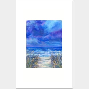 Moody skies and sand dunes Posters and Art
